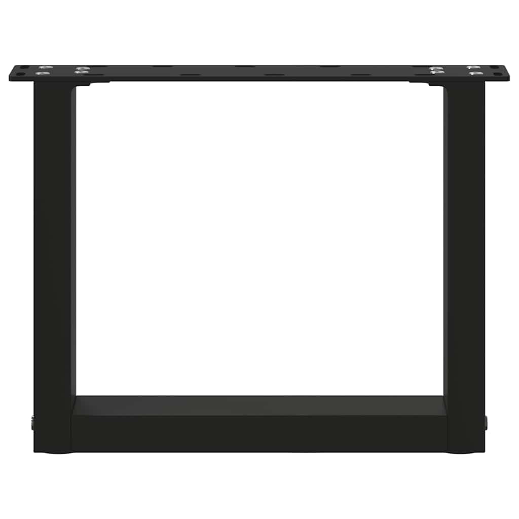 Coffee Table Legs U-Shaped 2 pcs Black 40x(30-31) cm Steel