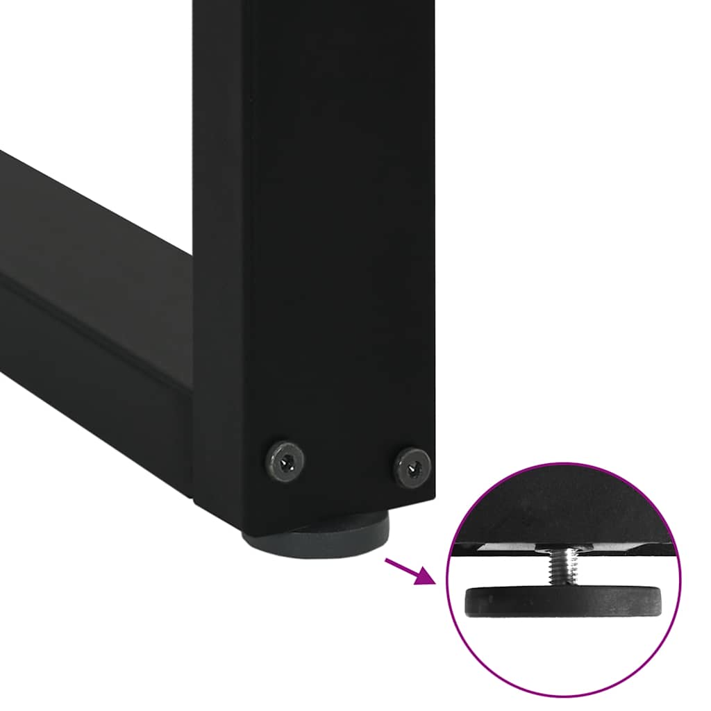 Coffee Table Legs U-Shaped 2 pcs Black 40x(30-31) cm Steel