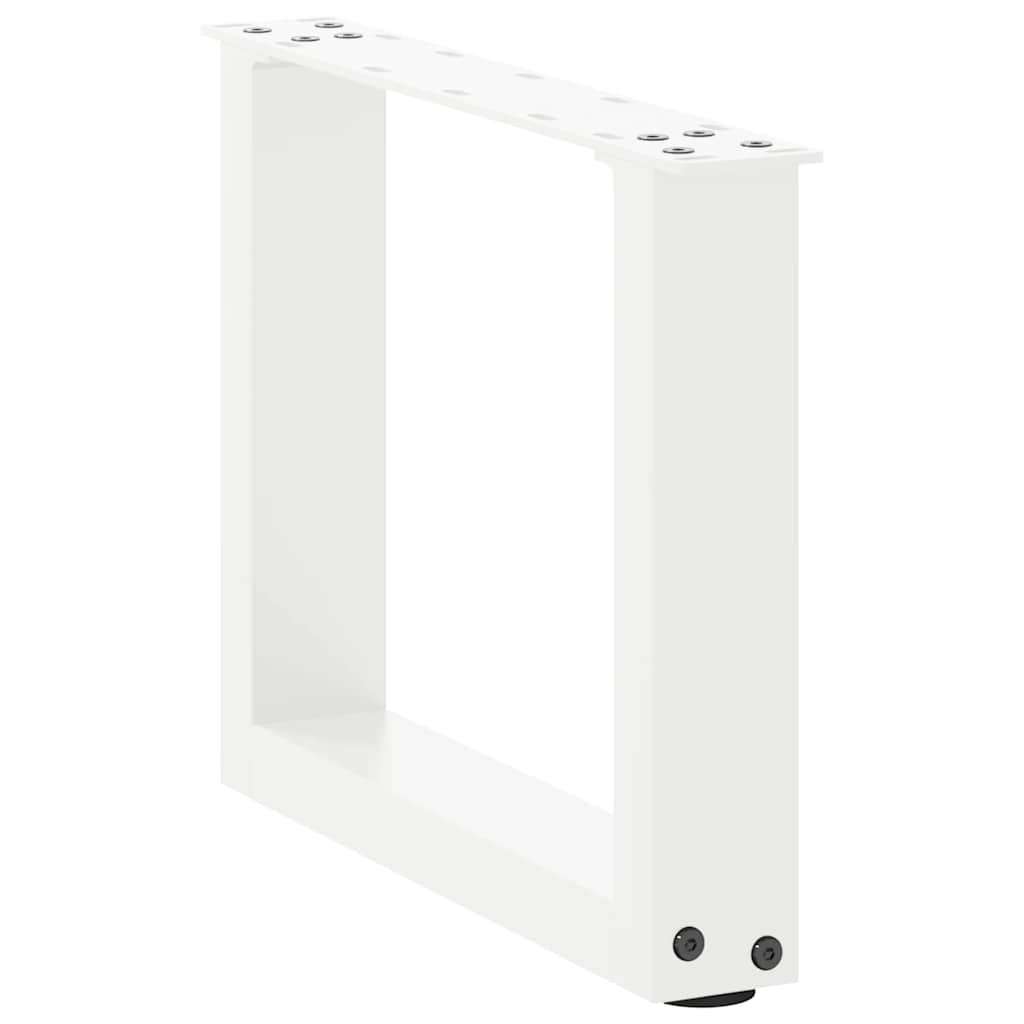 Coffee Table Legs U-Shaped 2 pcs White 40x(30-31) cm Steel