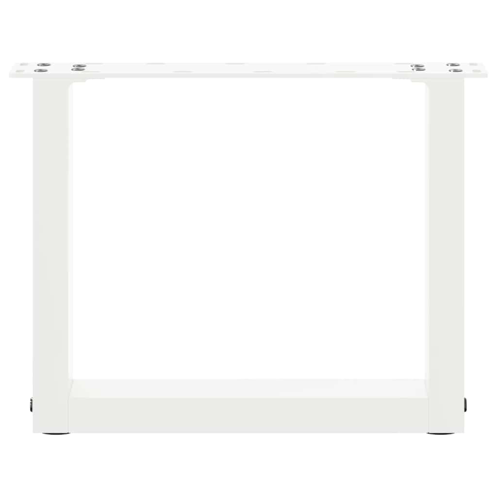 Coffee Table Legs U-Shaped 2 pcs White 40x(30-31) cm Steel