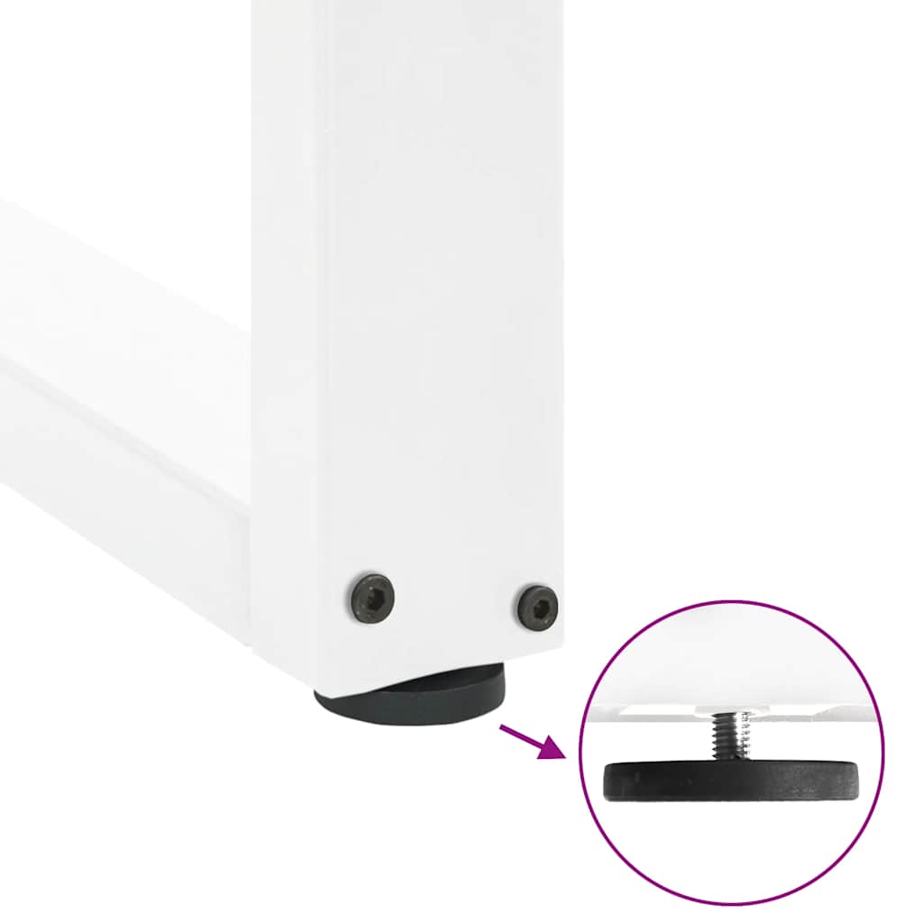 Coffee Table Legs U-Shaped 2 pcs White 40x(30-31) cm Steel