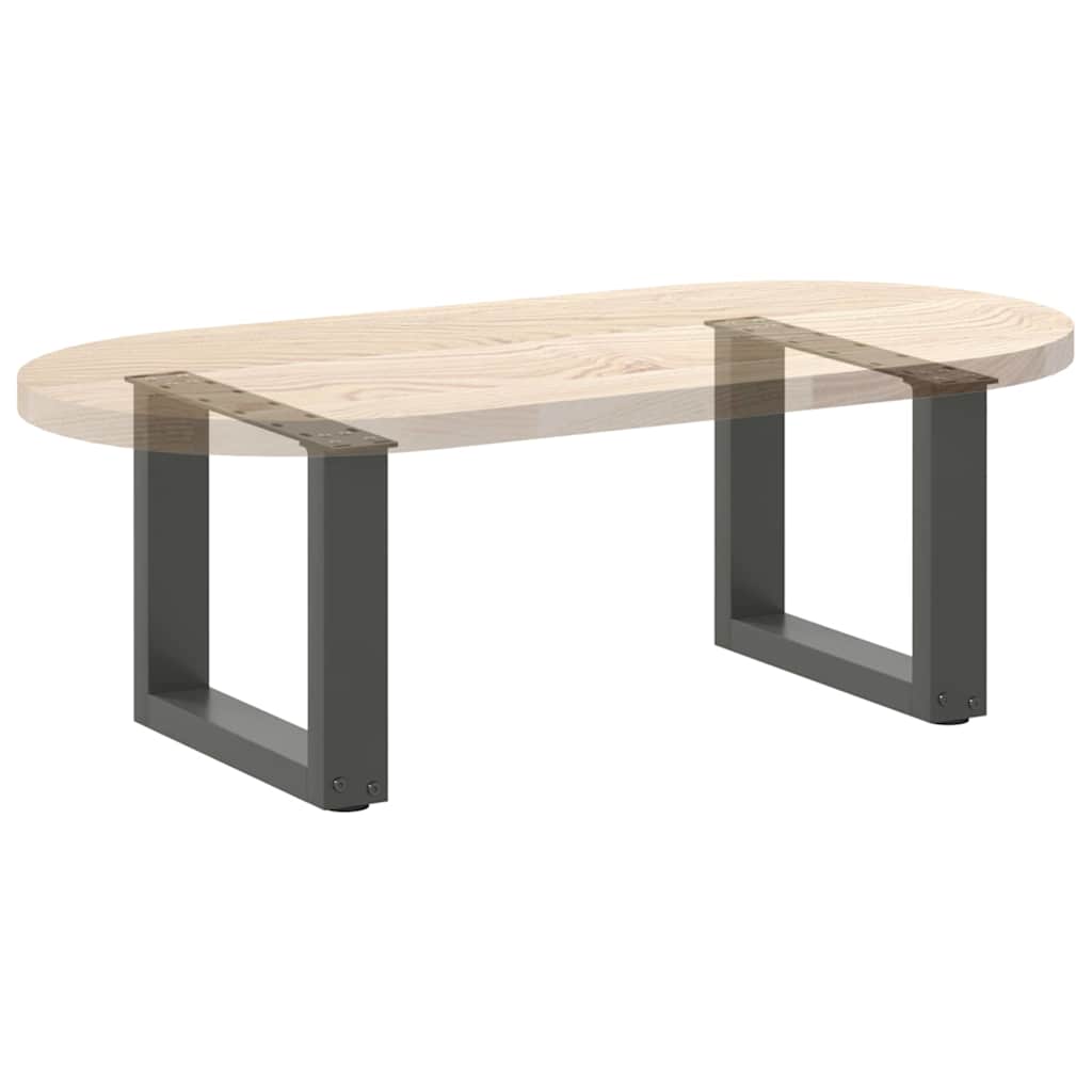 Coffee Table Legs U-Shaped 2 pcs Anthracite 40x(30-31) cm Steel