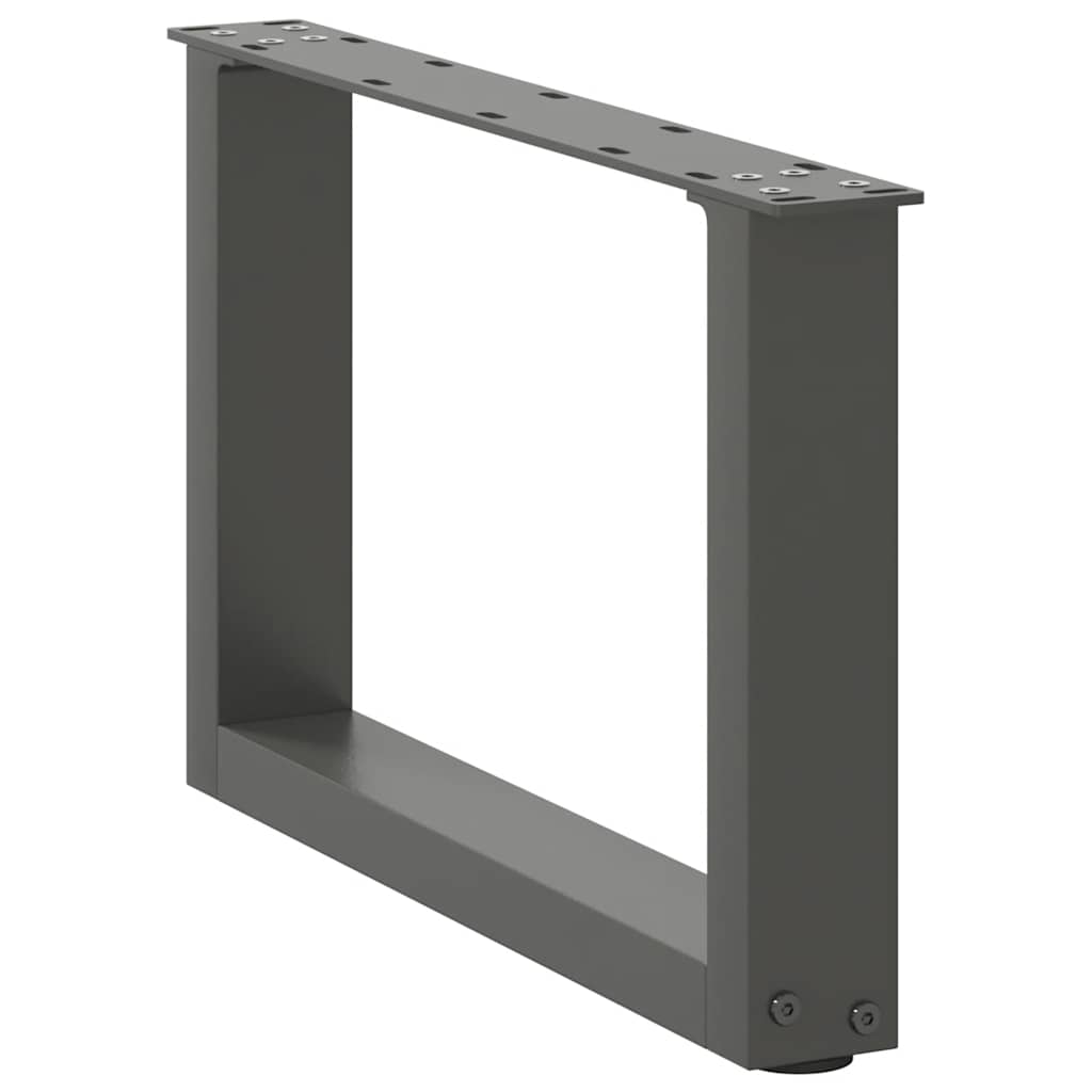 Coffee Table Legs U-Shaped 2 pcs Anthracite 50x(30-31) cm Steel