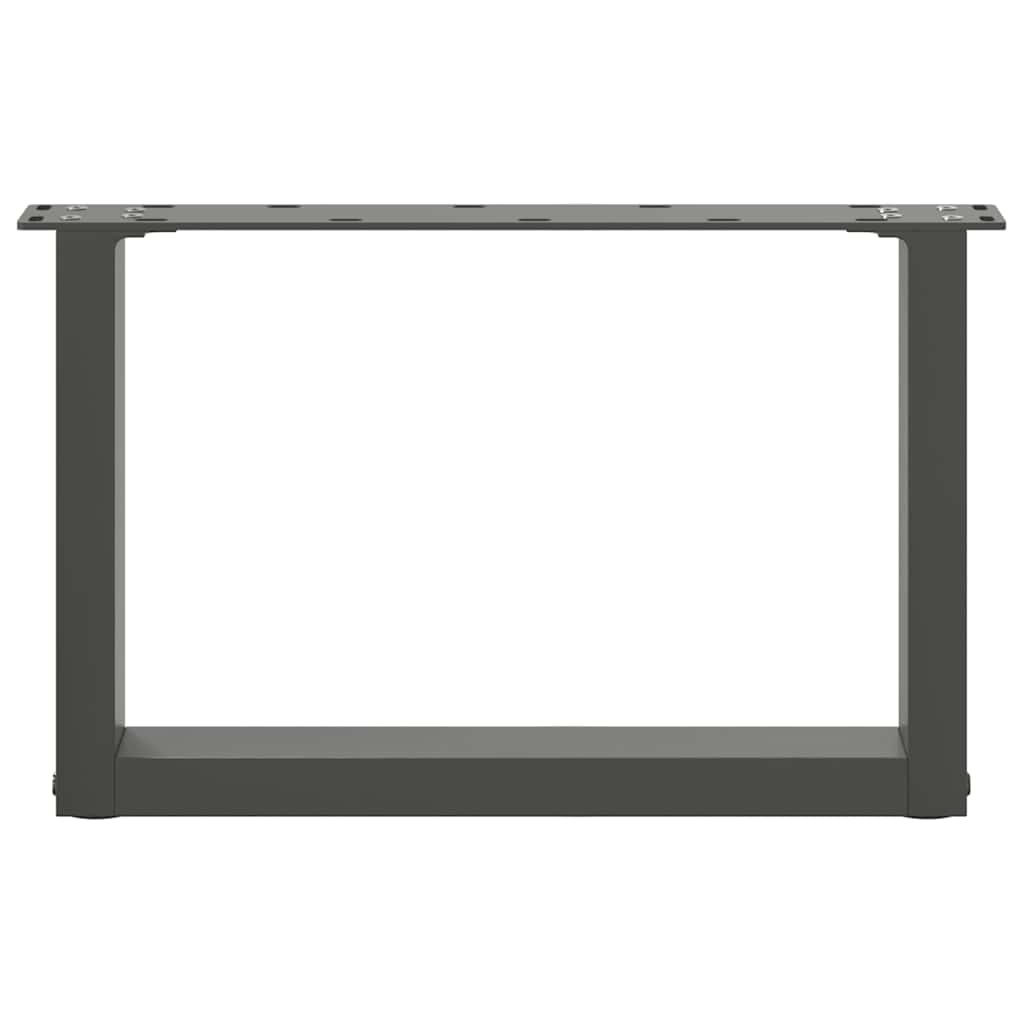 Coffee Table Legs U-Shaped 2 pcs Anthracite 50x(30-31) cm Steel