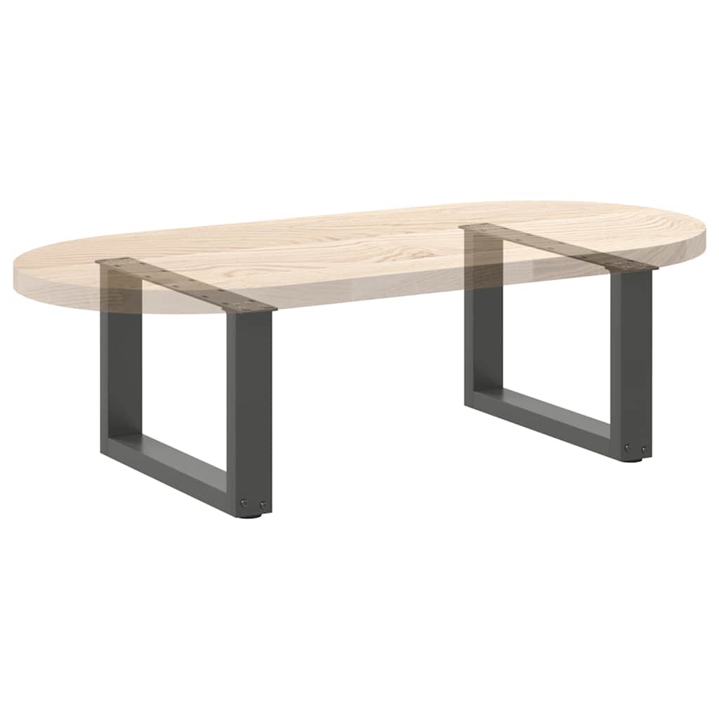 Coffee Table Legs U-Shaped 2 pcs Anthracite 50x(30-31) cm Steel