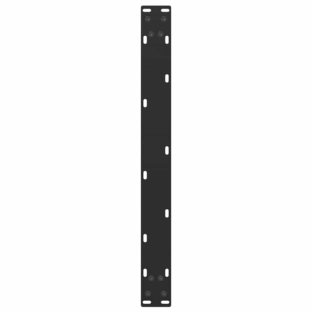 Coffee Table Legs U-Shaped 2 pcs Black 60x(30-31) cm Steel