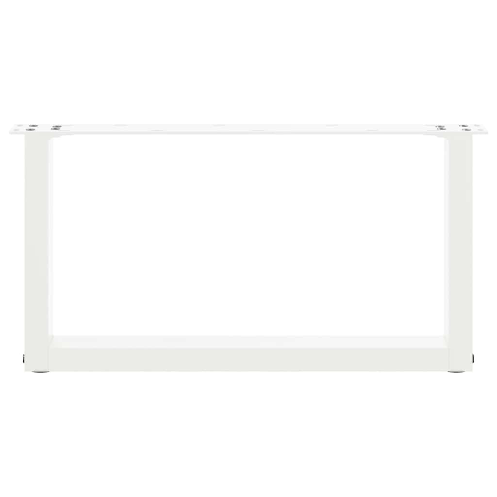 Coffee Table Legs U-Shaped 2 pcs White 60x(30-31) cm Steel