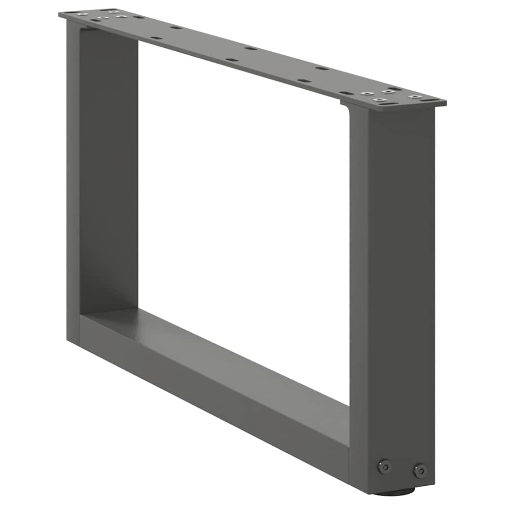 Coffee Table Legs U-Shaped 2 pcs Anthracite 60x(30-31) cm Steel