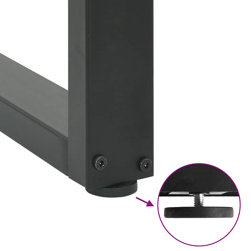 Coffee Table Legs U-Shaped 2 pcs Anthracite 60x(30-31) cm Steel
