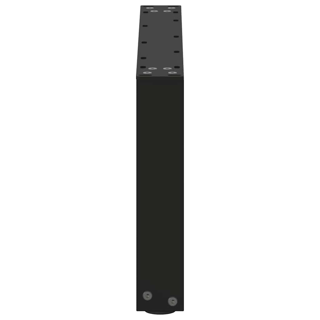 Coffee Table Legs U-Shaped 2 pcs Black 70x(30-31) cm Steel