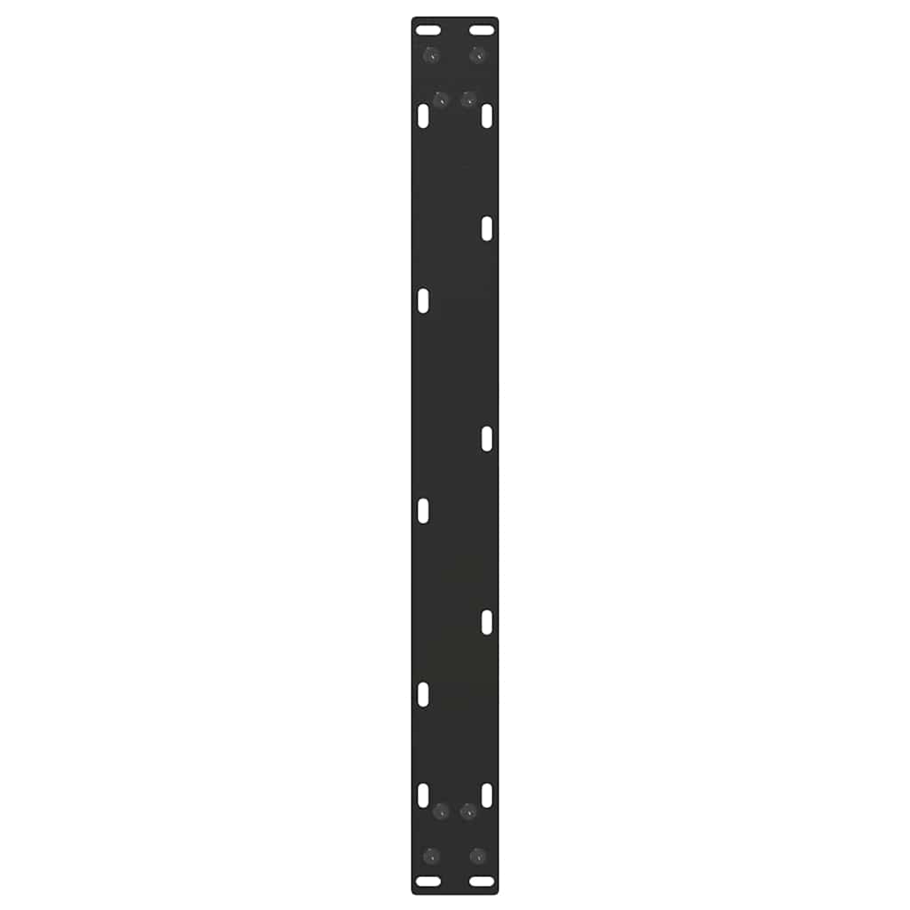 Coffee Table Legs U-Shaped 2 pcs Black 70x(30-31) cm Steel