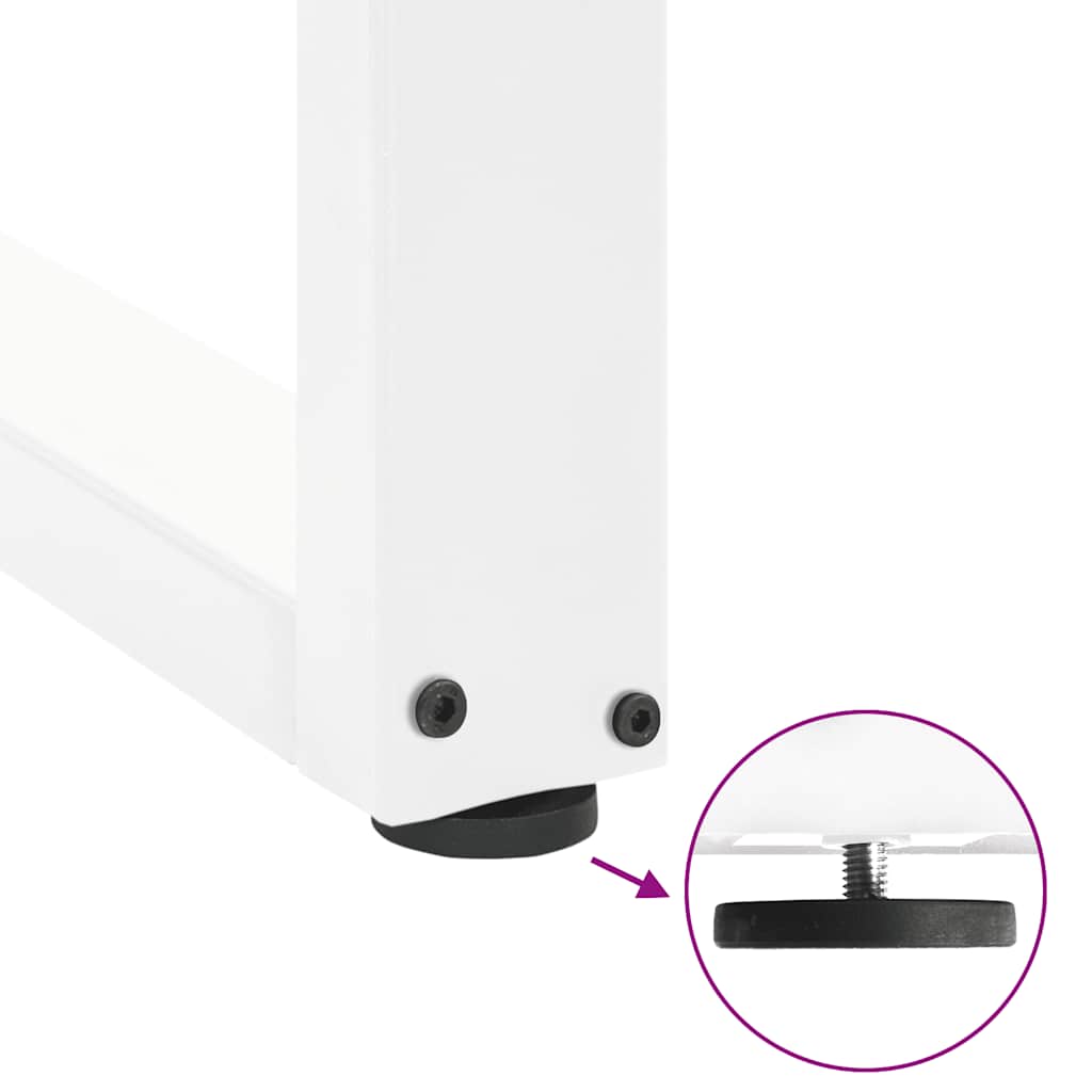 Coffee Table Legs U-Shaped 2 pcs White 70x(30-31) cm Steel
