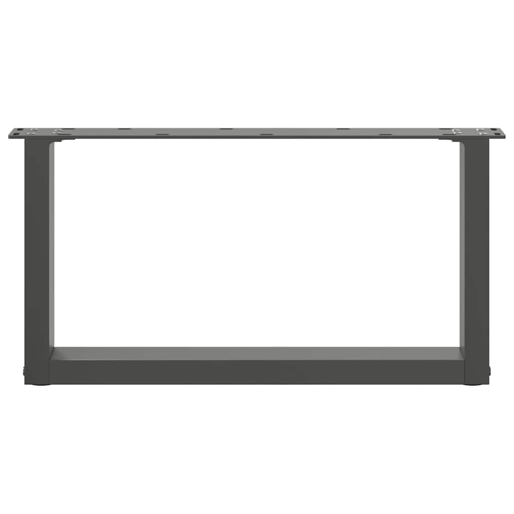 Coffee Table Legs U-Shaped 2 pcs Anthracite 70x(30-31) cm Steel