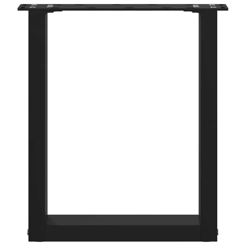 Coffee Table Legs U-Shaped 2 pcs Black 28x(42-43) cm Steel