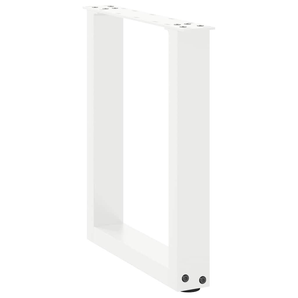 Coffee Table Legs U-Shaped 2 pcs White 28x(42-43) cm Steel