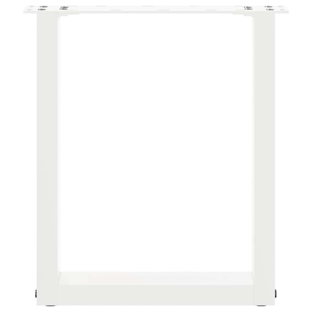 Coffee Table Legs U-Shaped 2 pcs White 28x(42-43) cm Steel