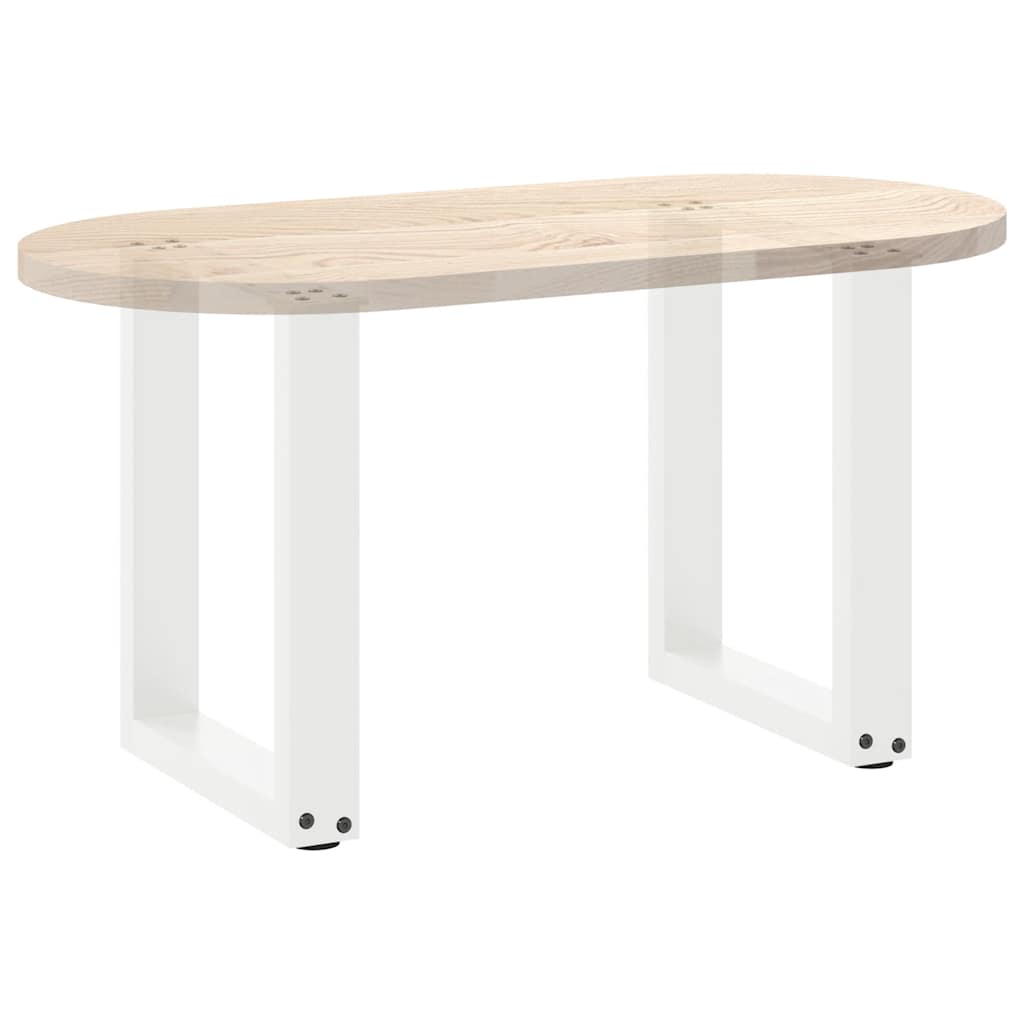 Coffee Table Legs U-Shaped 2 pcs White 28x(42-43) cm Steel