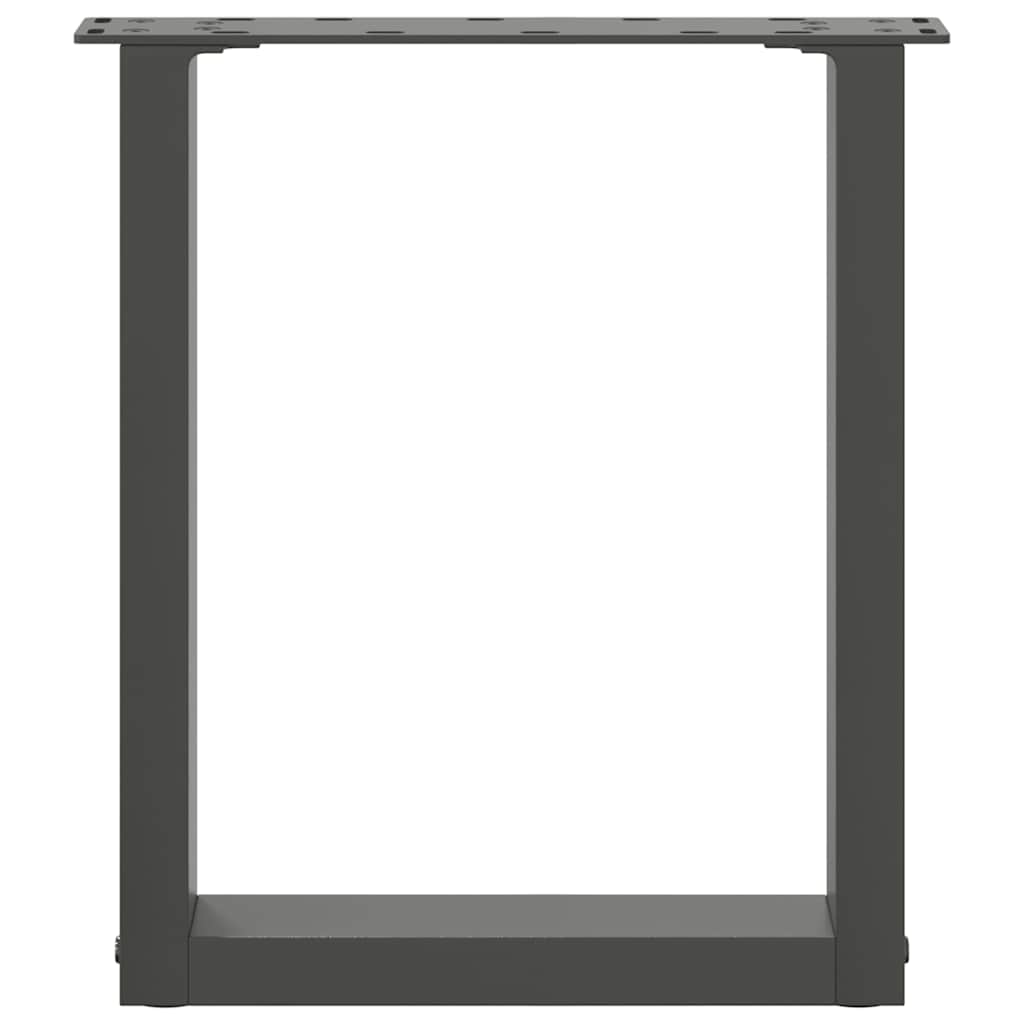 Coffee Table Legs U-Shaped 2 pcs Anthracite 28x(42-43) cm Steel