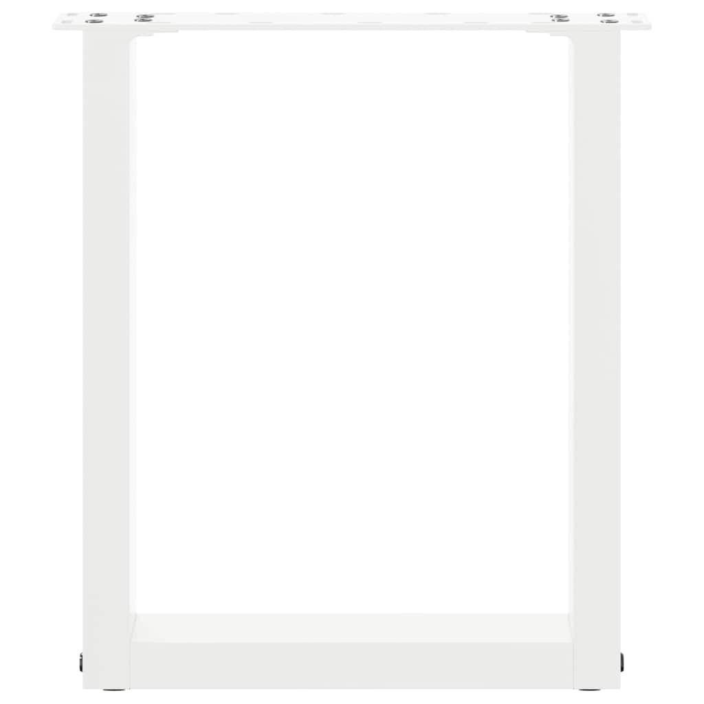 Coffee Table Legs U-Shaped 2 pcs White 38x(42-43) cm Steel