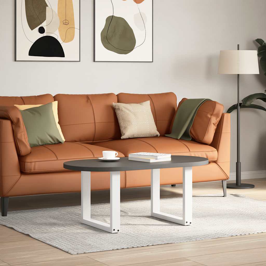 Coffee Table Legs U-Shaped 2 pcs White 50x(42-43) cm Steel