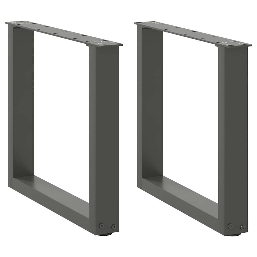 Coffee Table Legs U-Shaped 2 pcs Anthracite 50x(42-43) cm Steel