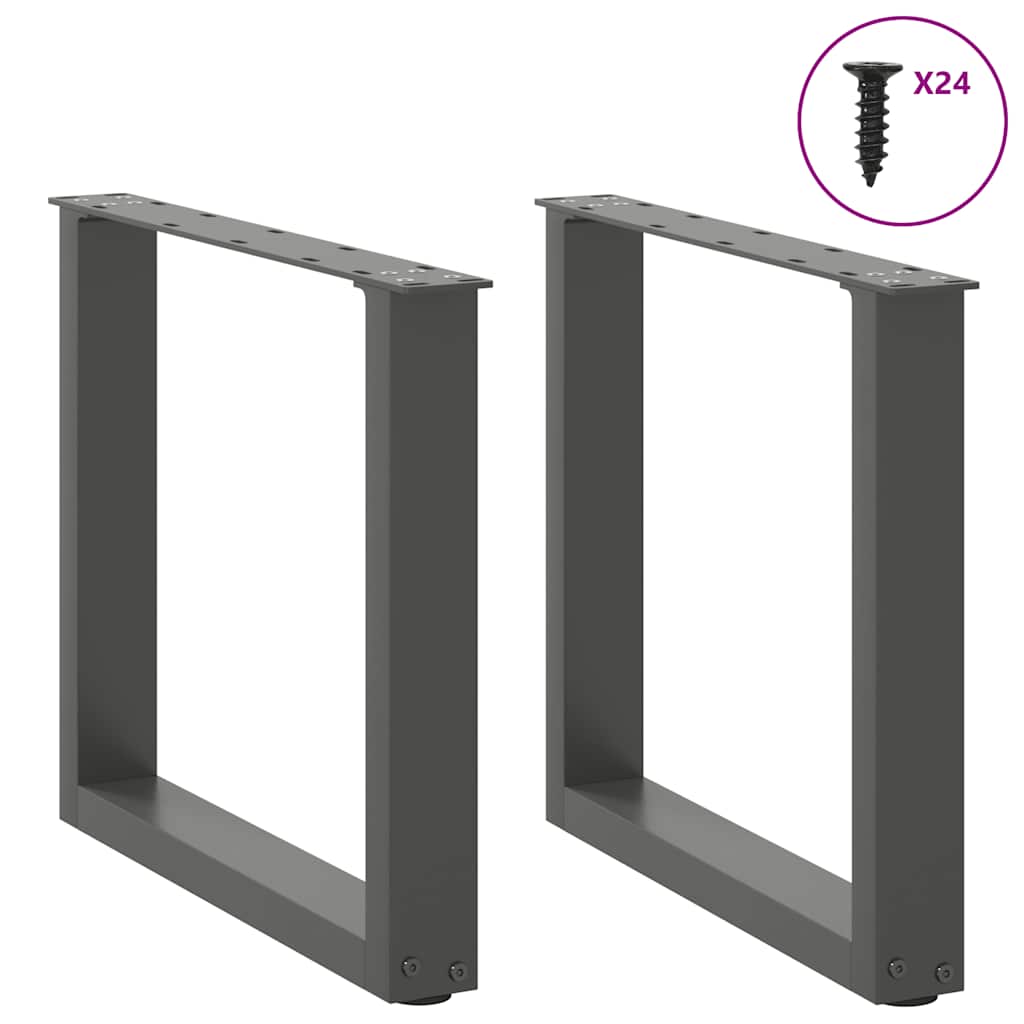 Coffee Table Legs U-Shaped 2 pcs Anthracite 50x(42-43) cm Steel
