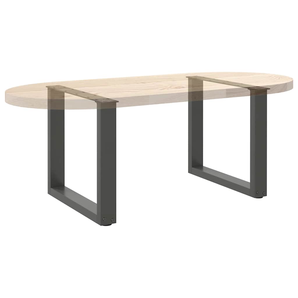 Coffee Table Legs U-Shaped 2 pcs Anthracite 50x(42-43) cm Steel