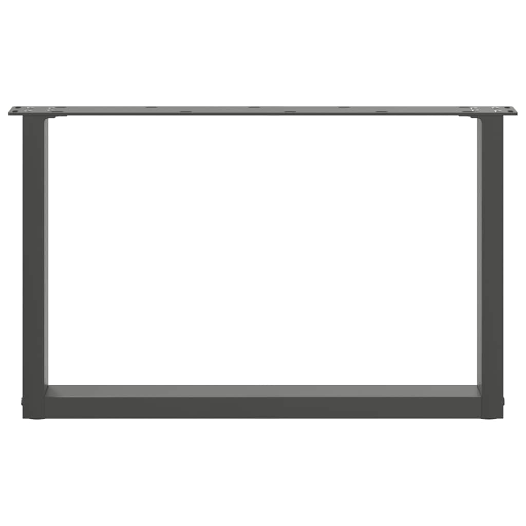 Coffee Table Legs U-Shaped 2 pcs Anthracite 60x(42-43) cm Steel