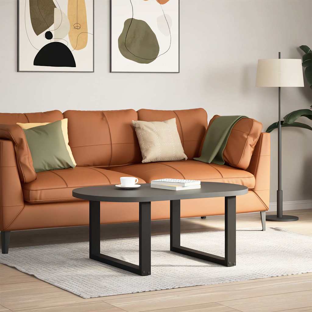 Coffee Table Legs U-Shaped 2 pcs Black 70x(42-43) cm Steel