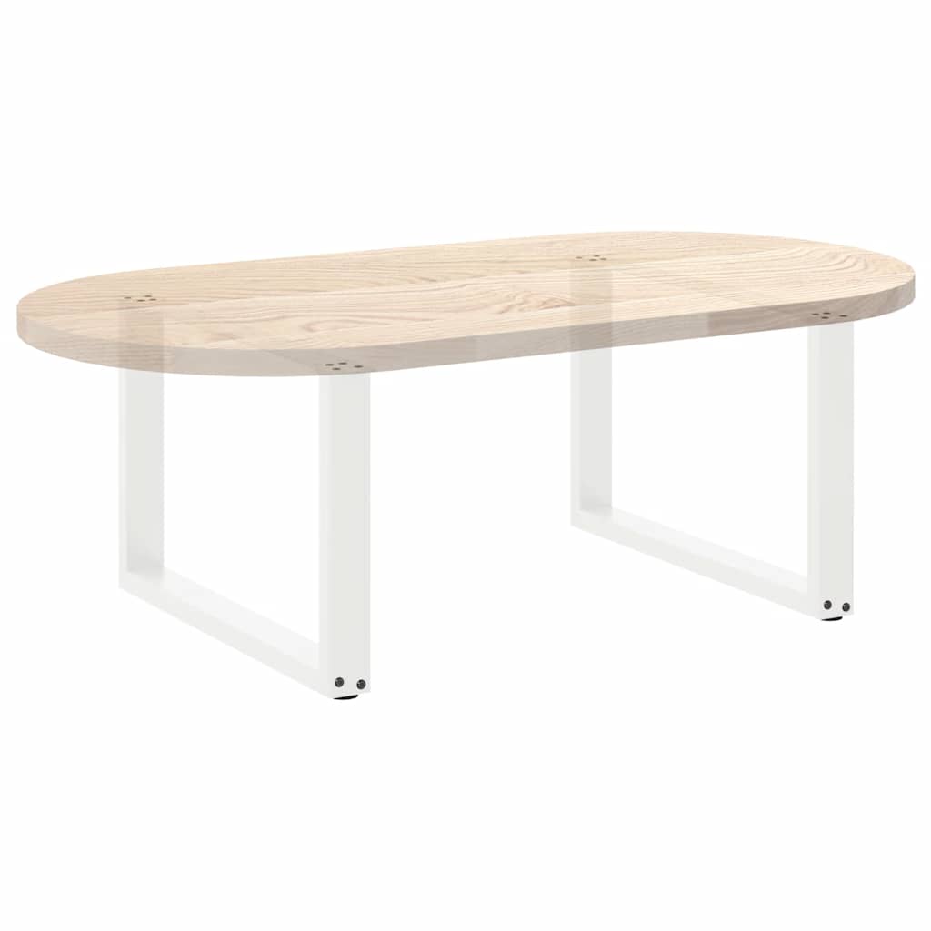 Coffee Table Legs U-Shaped 2 pcs White 70x(42-43) cm Steel