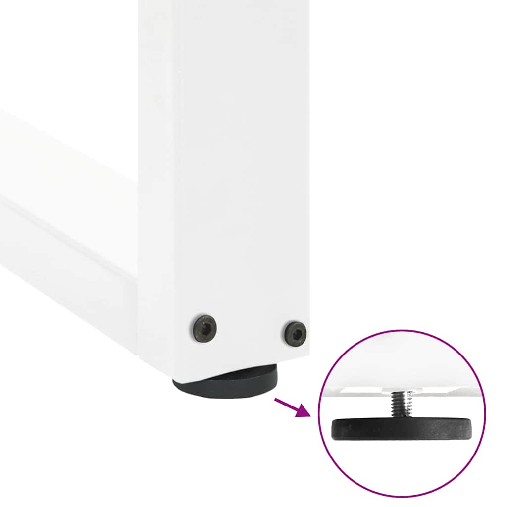 Coffee Table Legs U-Shaped 2 pcs White 70x(42-43) cm Steel