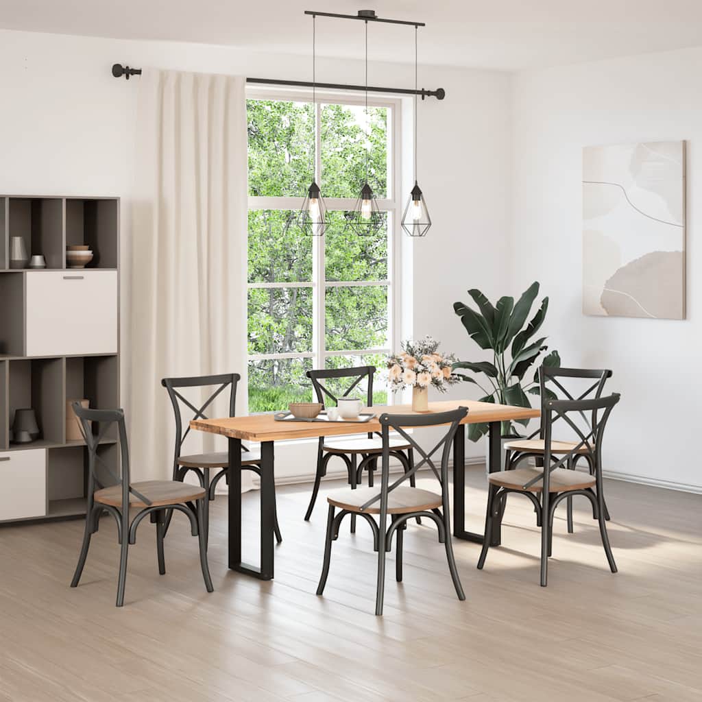 Console Table Legs U-Shaped 2 pcs Black 28x(72-73) cm Steel