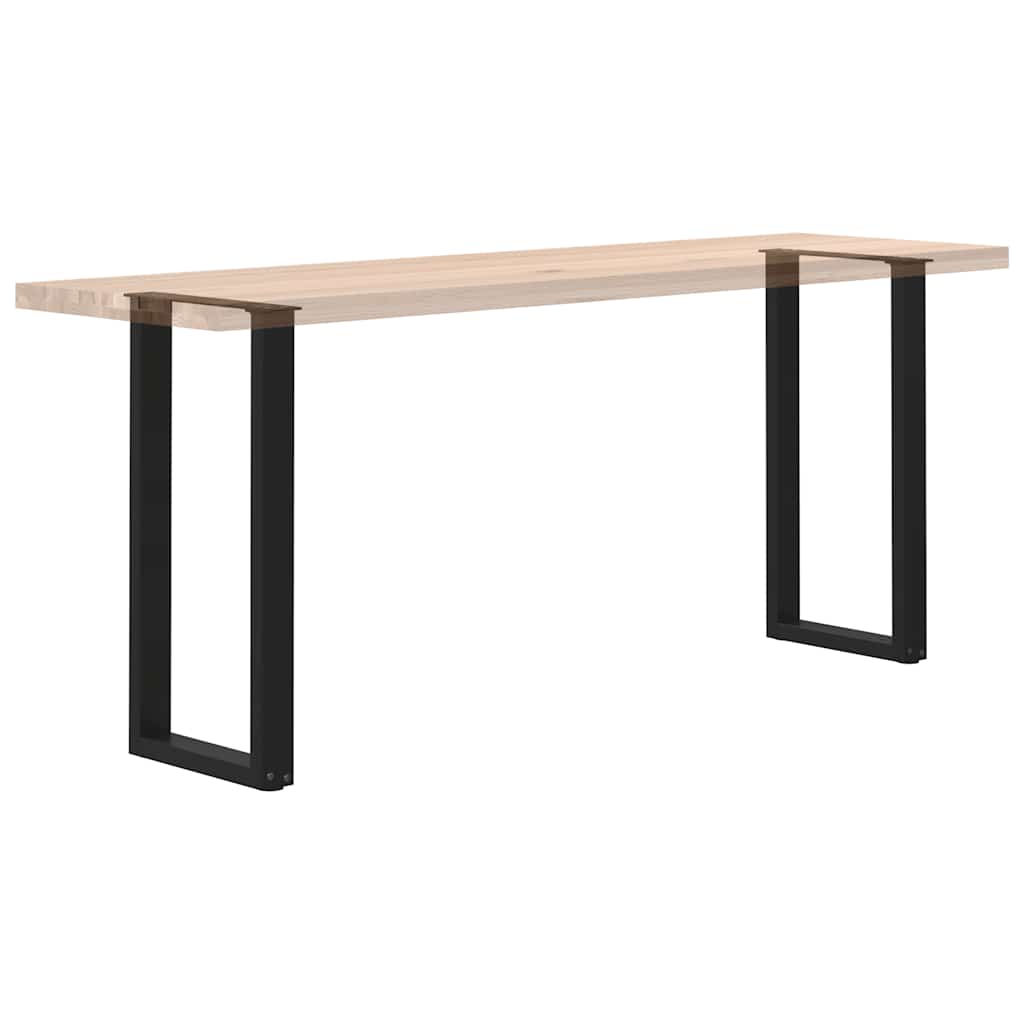 Console Table Legs U-Shaped 2 pcs Black 38x(72-73) cm Steel