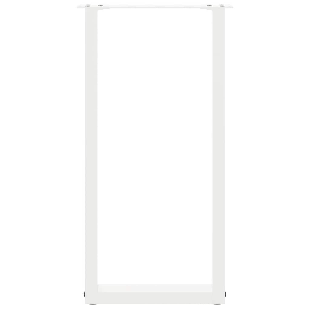 Console Table Legs U-Shaped 2 pcs White 38x(72-73) cm Steel