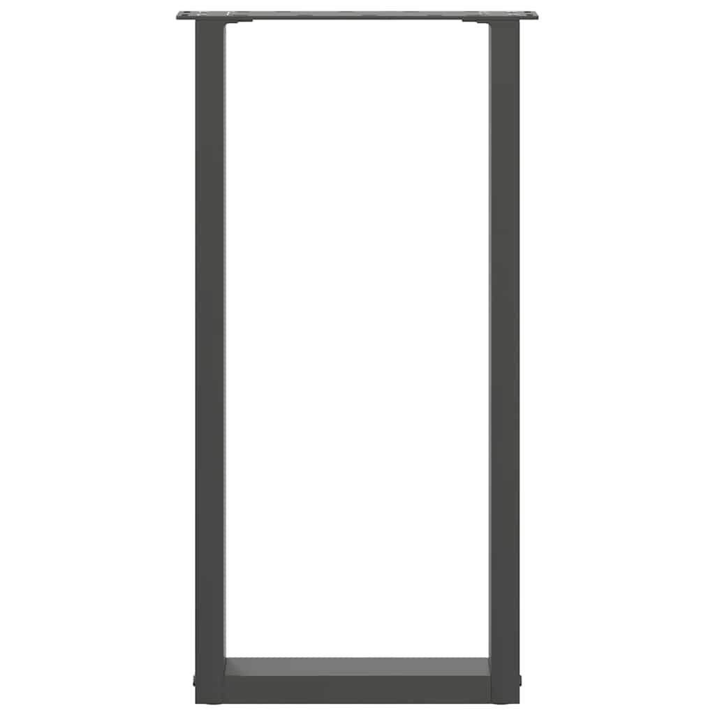 Console Table Legs U-Shaped 2 pcs Anthracite 38x(72-73) cm Steel