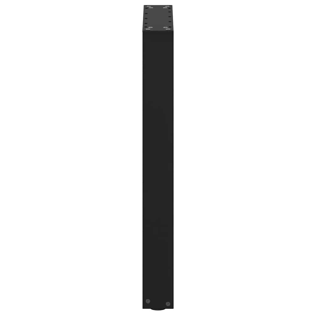 Dining Table Legs U-Shaped 2 pcs Black 50x(72-73) cm Steel