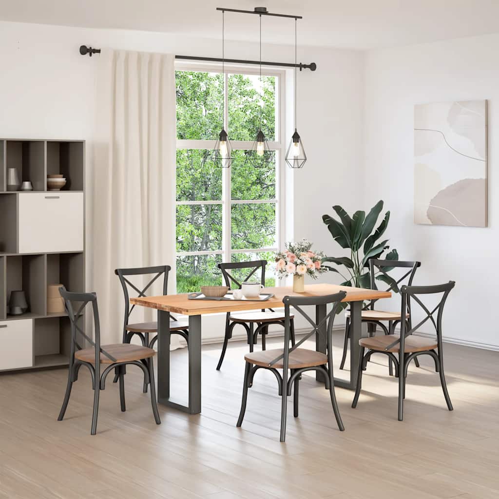 Dining Table Legs U-Shaped 2 pcs Anthracite 50x(72-73) cm Steel