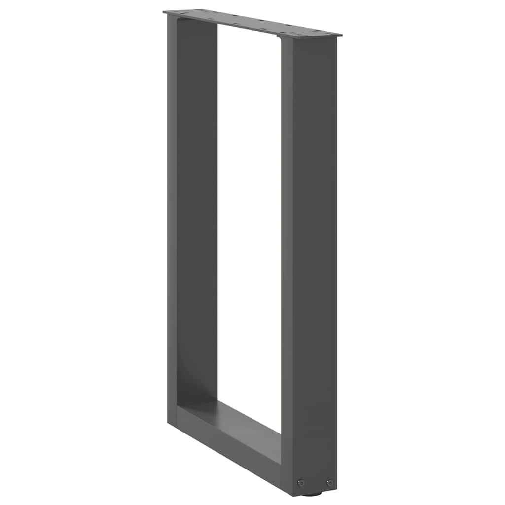 Dining Table Legs U-Shaped 2 pcs Anthracite 50x(72-73) cm Steel