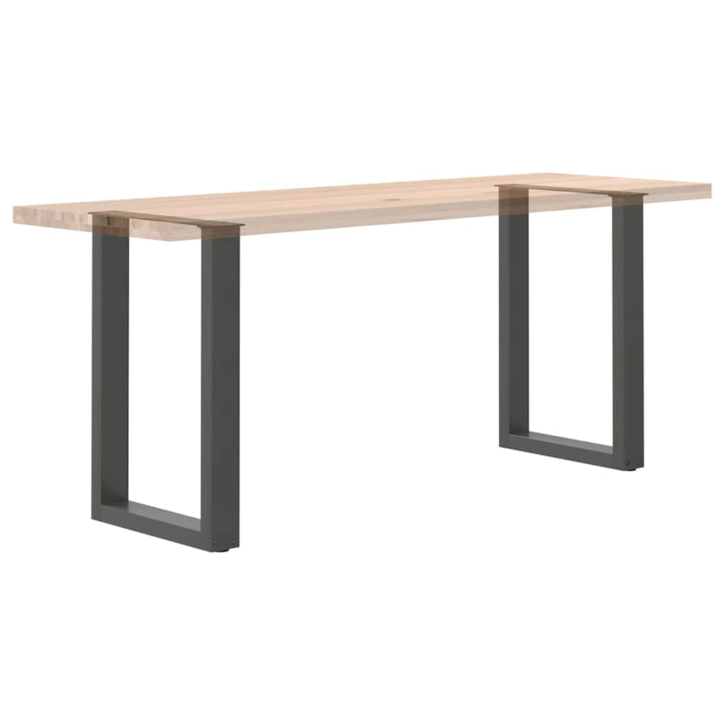Dining Table Legs U-Shaped 2 pcs Anthracite 50x(72-73) cm Steel