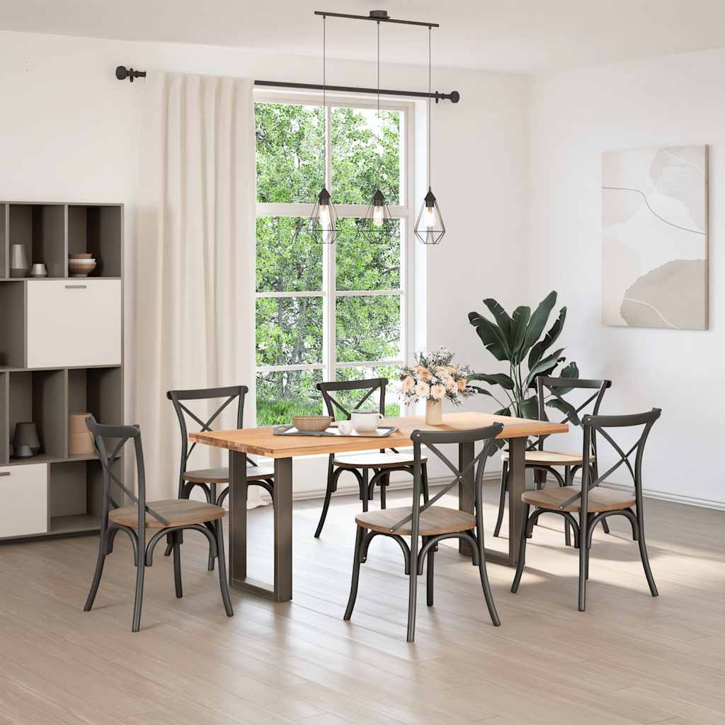 Dining Table Legs U-Shaped 2 pcs Natural Steel 50x(72-73) cm Steel