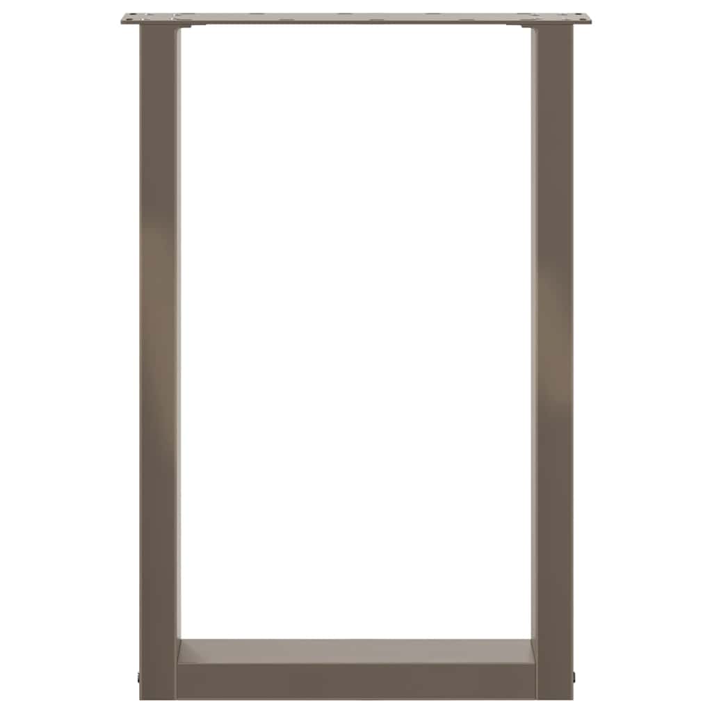 Dining Table Legs U-Shaped 2 pcs Natural Steel 50x(72-73) cm Steel
