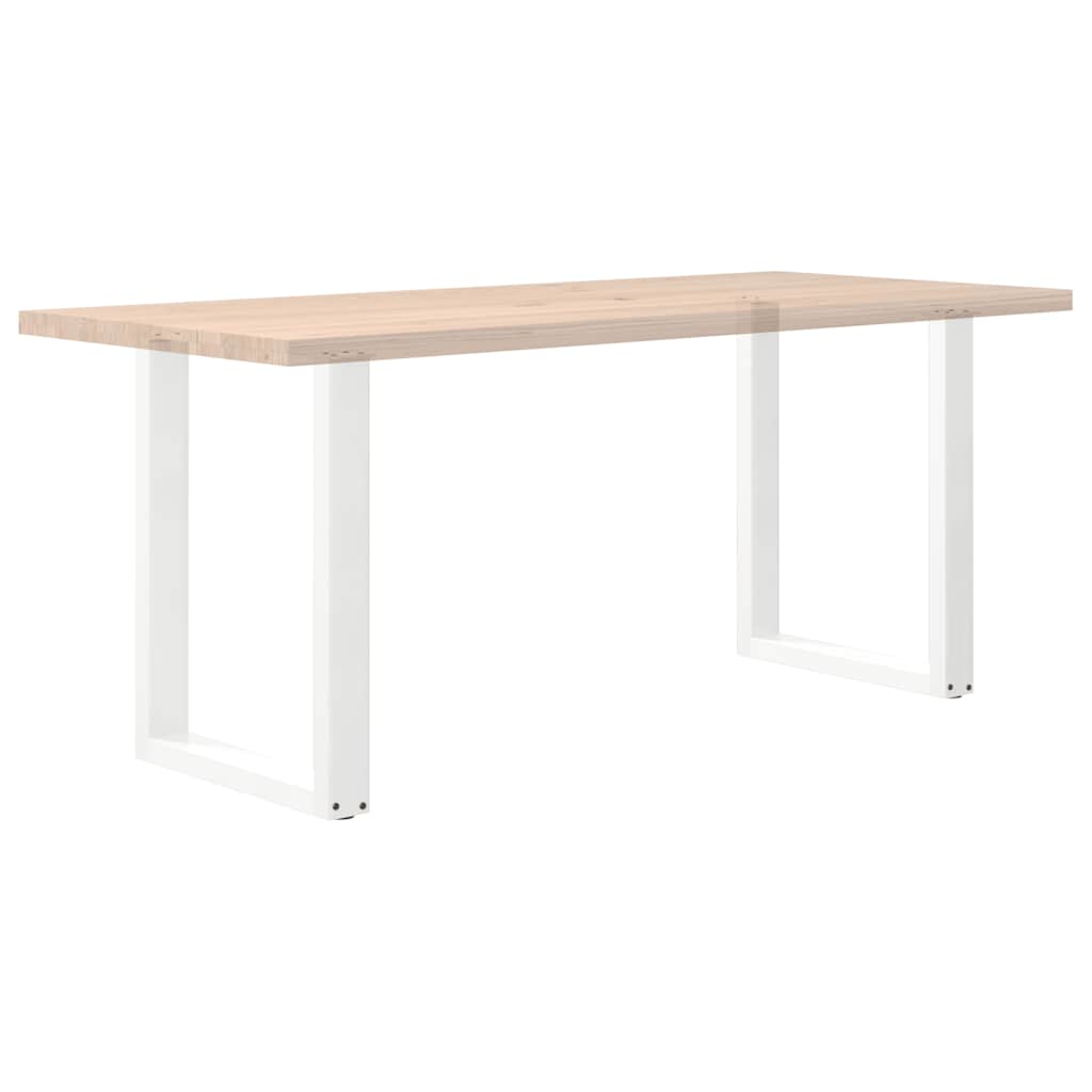 Dining Table Legs U-Shaped 2 pcs White 60x(72-73) cm Steel