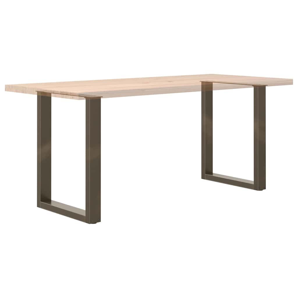 Dining Table Legs U-Shaped 2 pcs Natural Steel 60x(72-73) cm Steel