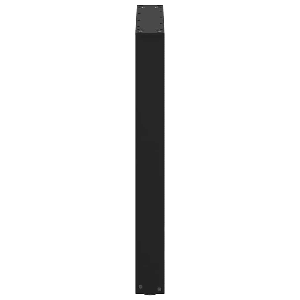 Dining Table Legs U-Shaped 2 pcs Black 70x(72-73) cm Steel
