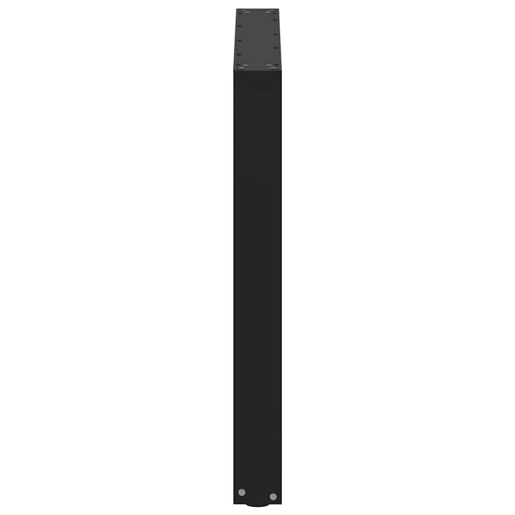 Dining Table Legs U-Shaped 2 pcs Black 90x(72-73) cm Steel