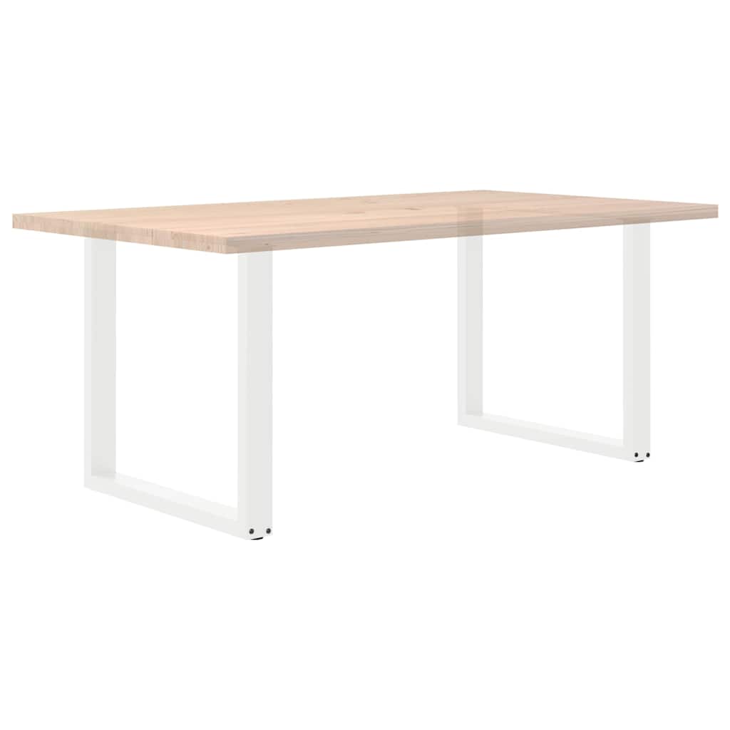 Dining Table Legs U-Shaped 2 pcs White 90x(72-73) cm Steel