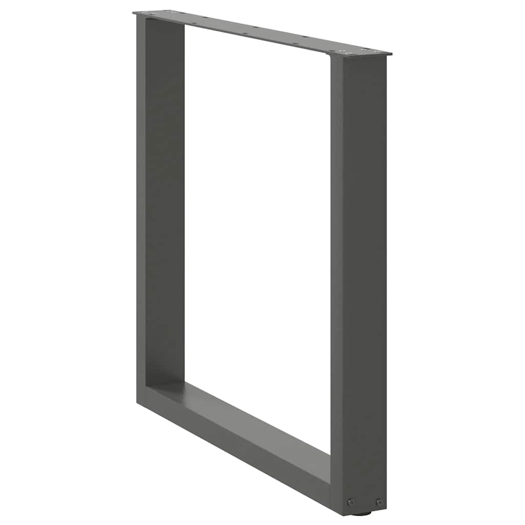 Dining Table Legs U-Shaped 2 pcs Anthracite 90x(72-73) cm Steel