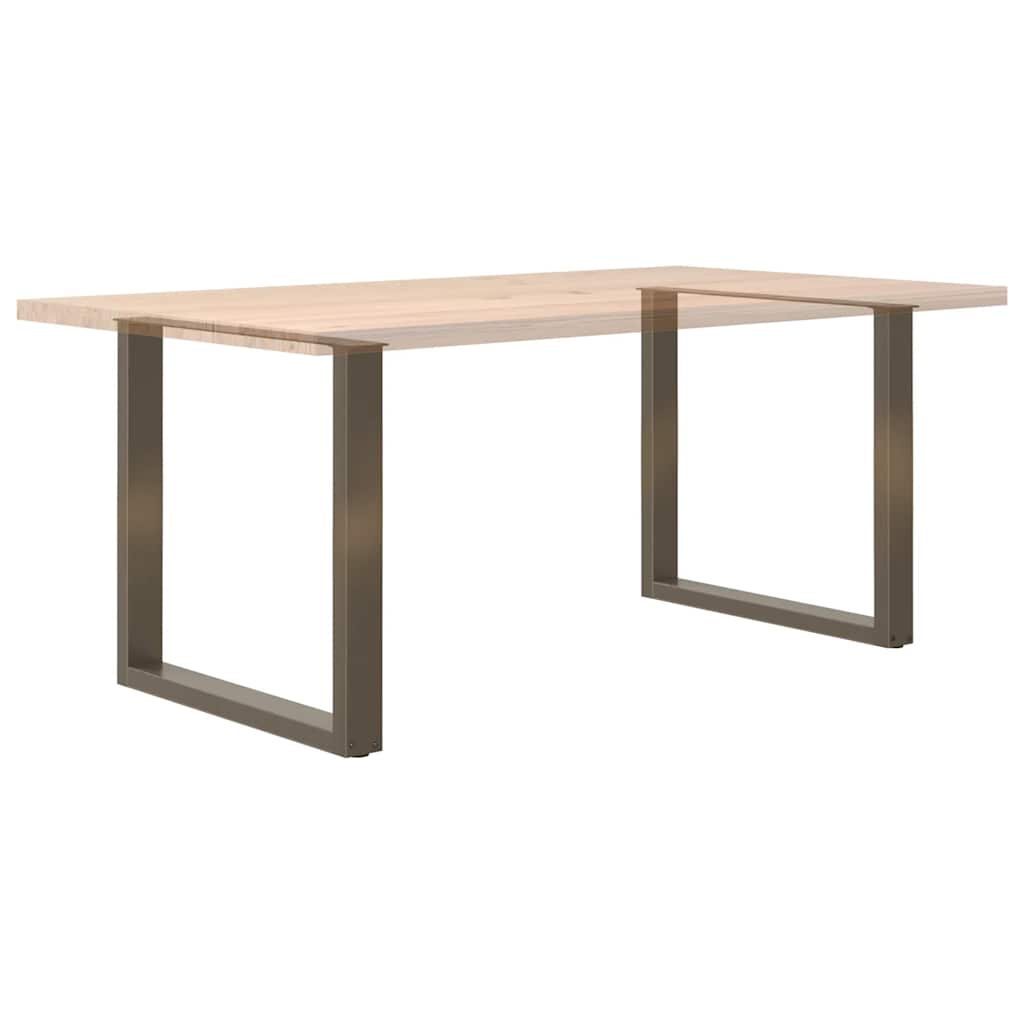 Dining Table Legs U-Shaped 2 pcs Natural Steel 90x(72-73) cm Steel