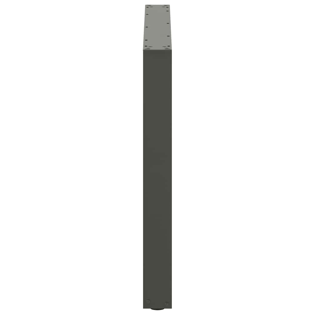 Dining Table Legs U-Shaped 2 pcs Anthracite 100x(72-73) cm Steel