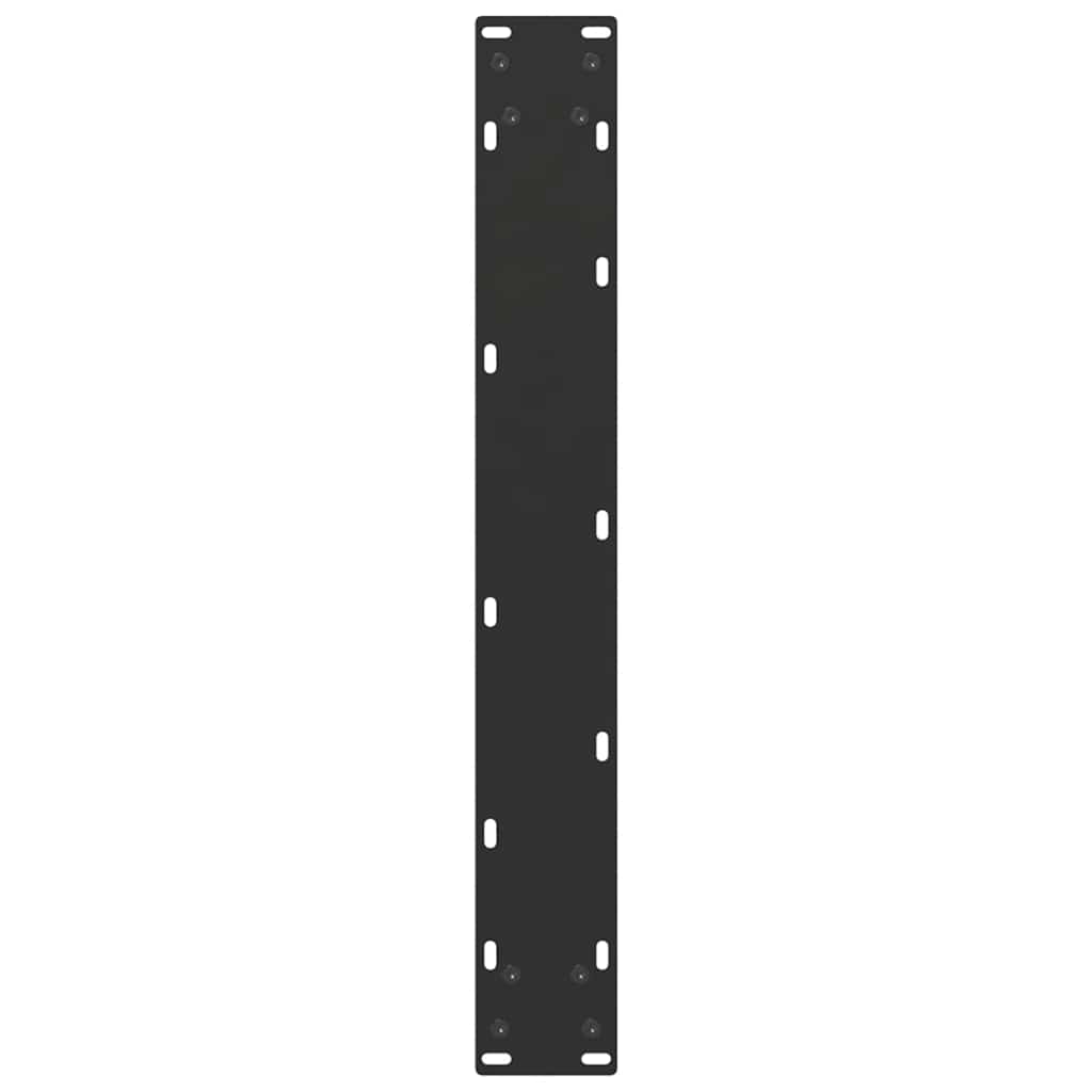 Dining Table Legs U-Shaped 3 pcs Black 70x(72-73) cm Steel